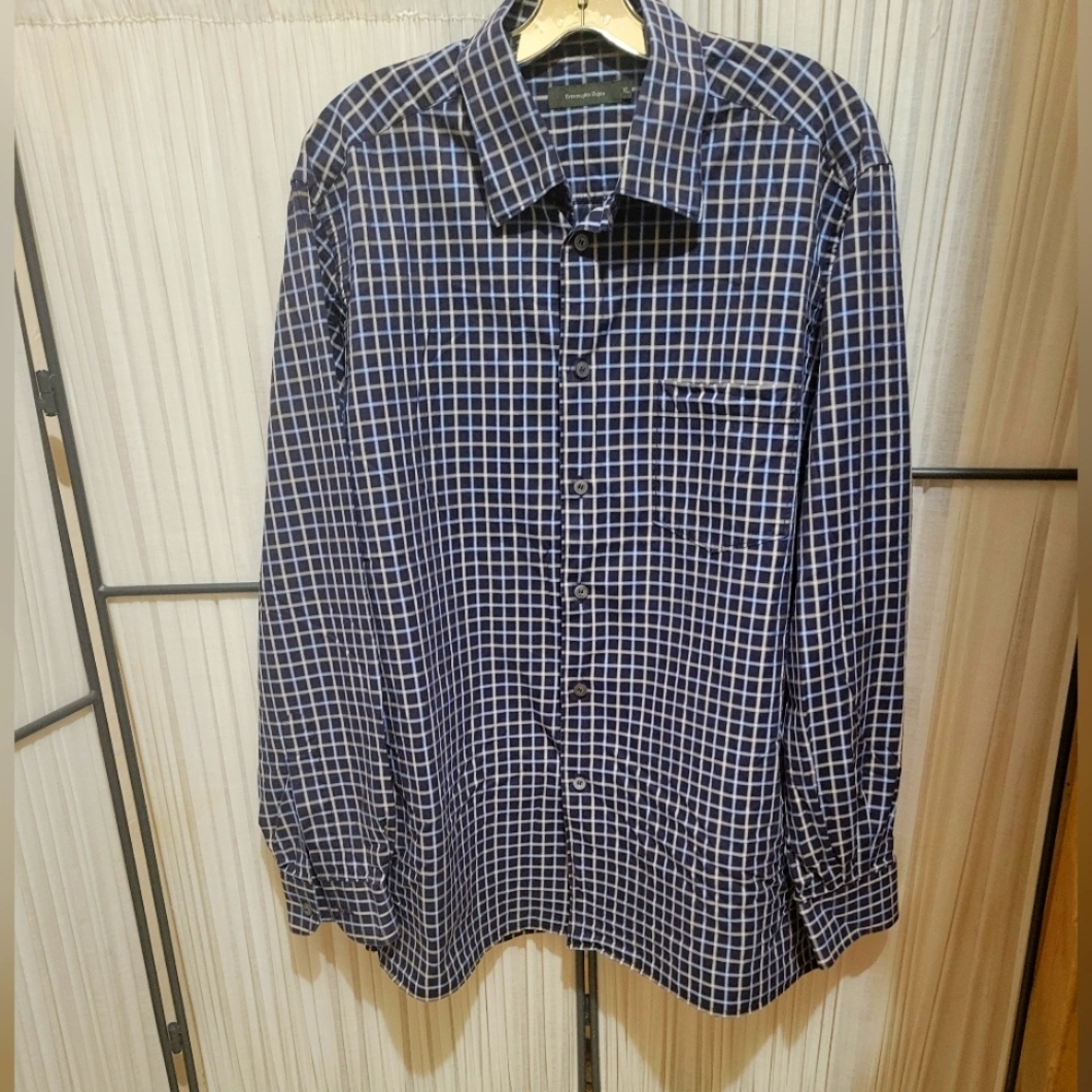 Ermenegildo Zegna Plaid Cadual Cotton Shirt